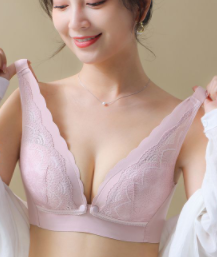 The new front buckle no steel ring pregnant women's underwear gathered anti-sagging breastfeeding postpartum pregnancy breastfeeding bra thin section