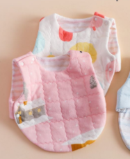 Baby quilted apron pure cotton thickened autumn and winter newborn 0-3 months baby half-back clothing men and women to keep warm and protect belly circumference