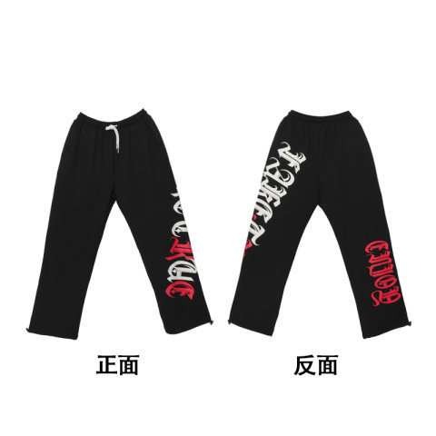 Black red and white floral trousers for women hip hop loose sports fashion dance jazz hiphop street dance ins dance pants