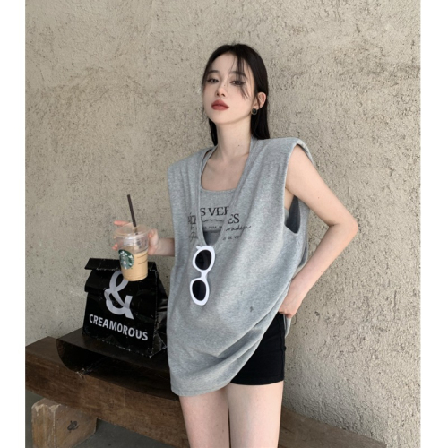 Street fashion suit for women summer halterneck small suspender + blouse can be salty hot girl two-piece set
