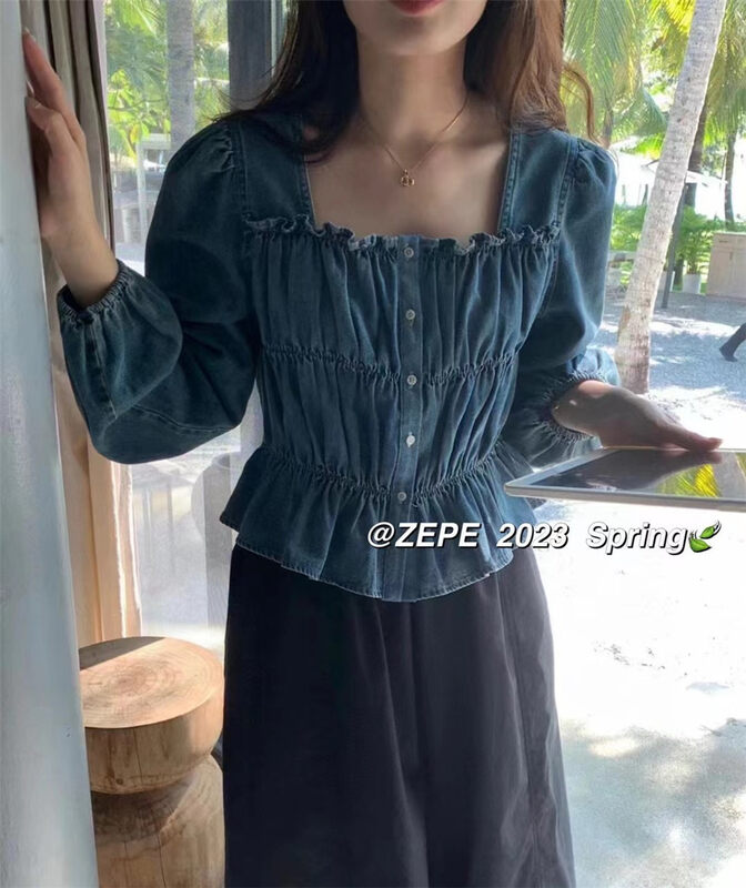 2023早春新款!【ZE】方領單排扣純色舒適針織開衫  86029#  L