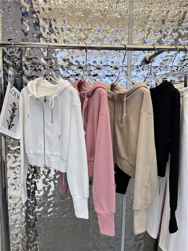 2023 early spring new! [Yairou] Hooded Short Jacket + Wide Leg Casual Pants Set 8301# LXC