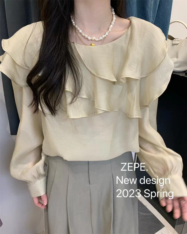 2023早春新款!【ZE】圓領純色舒適套頭針織開衫  YS1-5501#  L