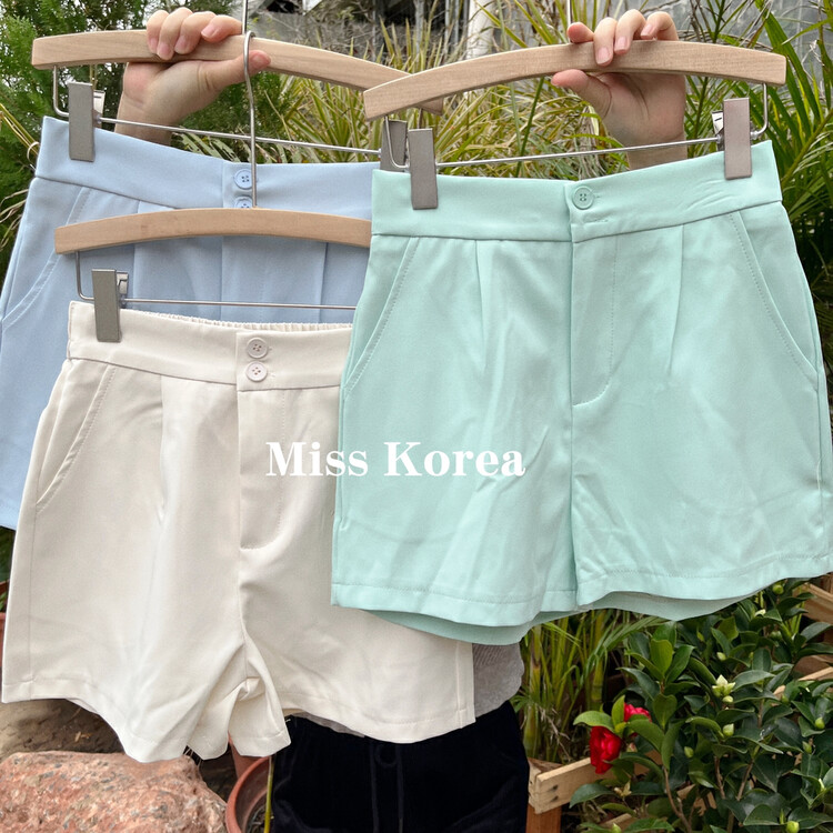 【MISS KOREA】糖果色修身顯瘦休閒短褲  202351#  HBX