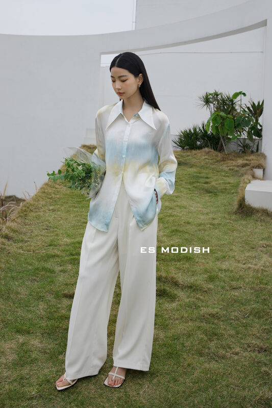 2023早春新款!【ES MODISH】色彩設計感扎染襯衫  BL2103#  ZXL