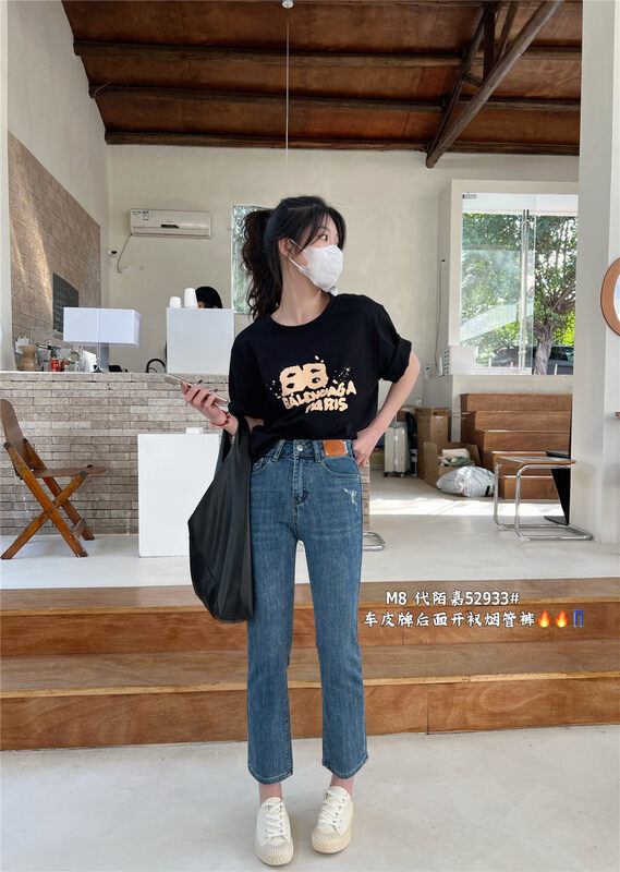 2023早春新款!【M8牛仔】復古洋氣直筒牛仔褲  52933#  CLS