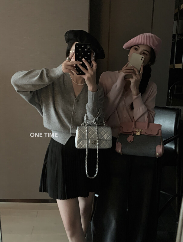 [ONE TIME] Elegant long-sleeved all-match knitted cardigan OT7773# CLS