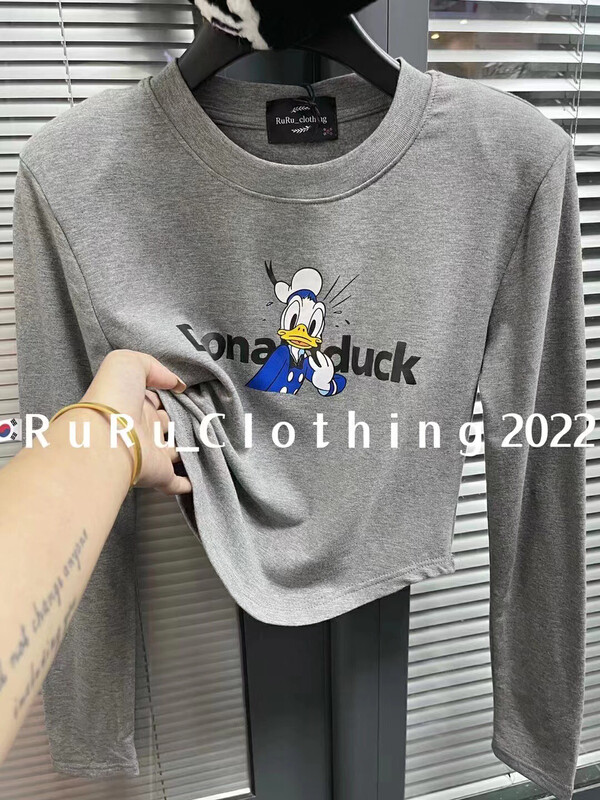 2023早春新款!【子怡家】鴨子印花圓領長袖T恤  1019#  WTT