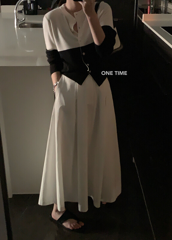 2023早春新款！【ONE TIME】百搭顯瘦天絲高腰半身裙  KW1178#  CLS