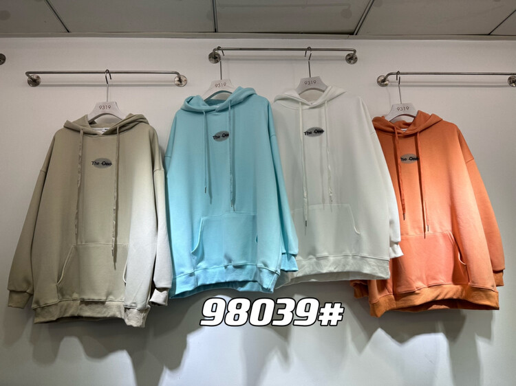 【9319】連帽寬鬆百搭衛衣  98039#  L