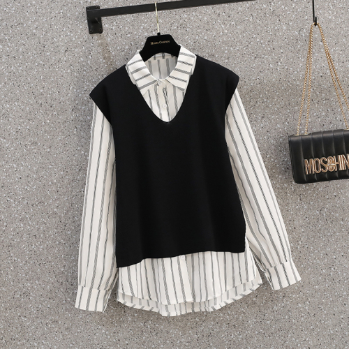 Real shot of spring clothes, large size women's clothes, fat MM, thin shirt, loose inner bottoming shirt, trendy M-4XL200 catties