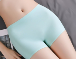 Breathable underwear women's ice silk seamless seamless mid-waist summer new two-in-one safety pants women's boxer women's underwear