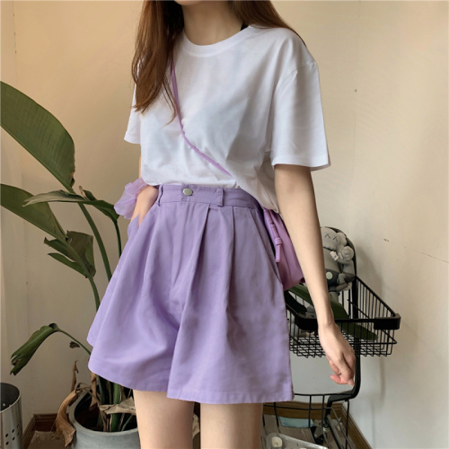 Fat mm large size casual shorts women's summer 2023 new high waist slimming loose outerwear all-match a-line wide-leg pants