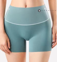 Ice silk safety underwear women's anti-light high waist seamless belly-shrinking buttock-lifting leggings women's non-curling summer thin section
