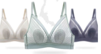 Ultra-thin sexy lace underwear women's anti-bump natural latex bra gathers and adjusts to close the auxiliary milk bra set