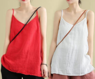 New style pure cotton suspenders, cotton and linen tops, vests, summer literary and artistic loose camisoles, bottoming all-match tops