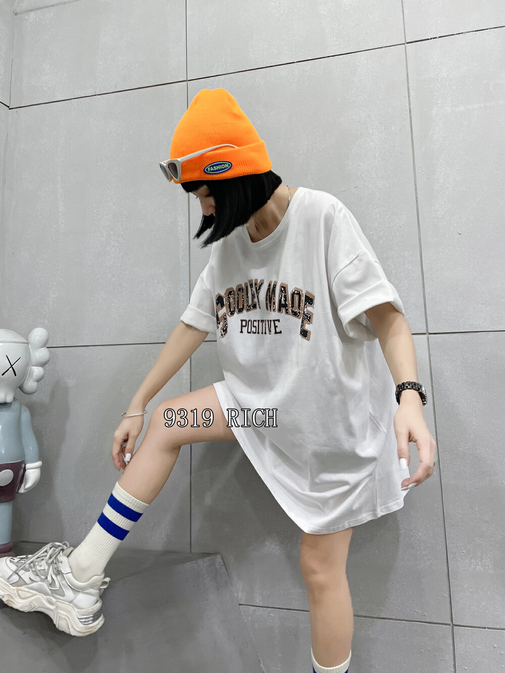 New in early summer of 2023!  【9319】English fashion casual simple short-sleeved T-shirt 55025# L