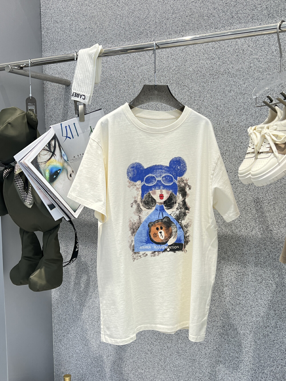 【BOBO1972】Casual cartoon printed short-sleeved T-shirt AYQ232028
