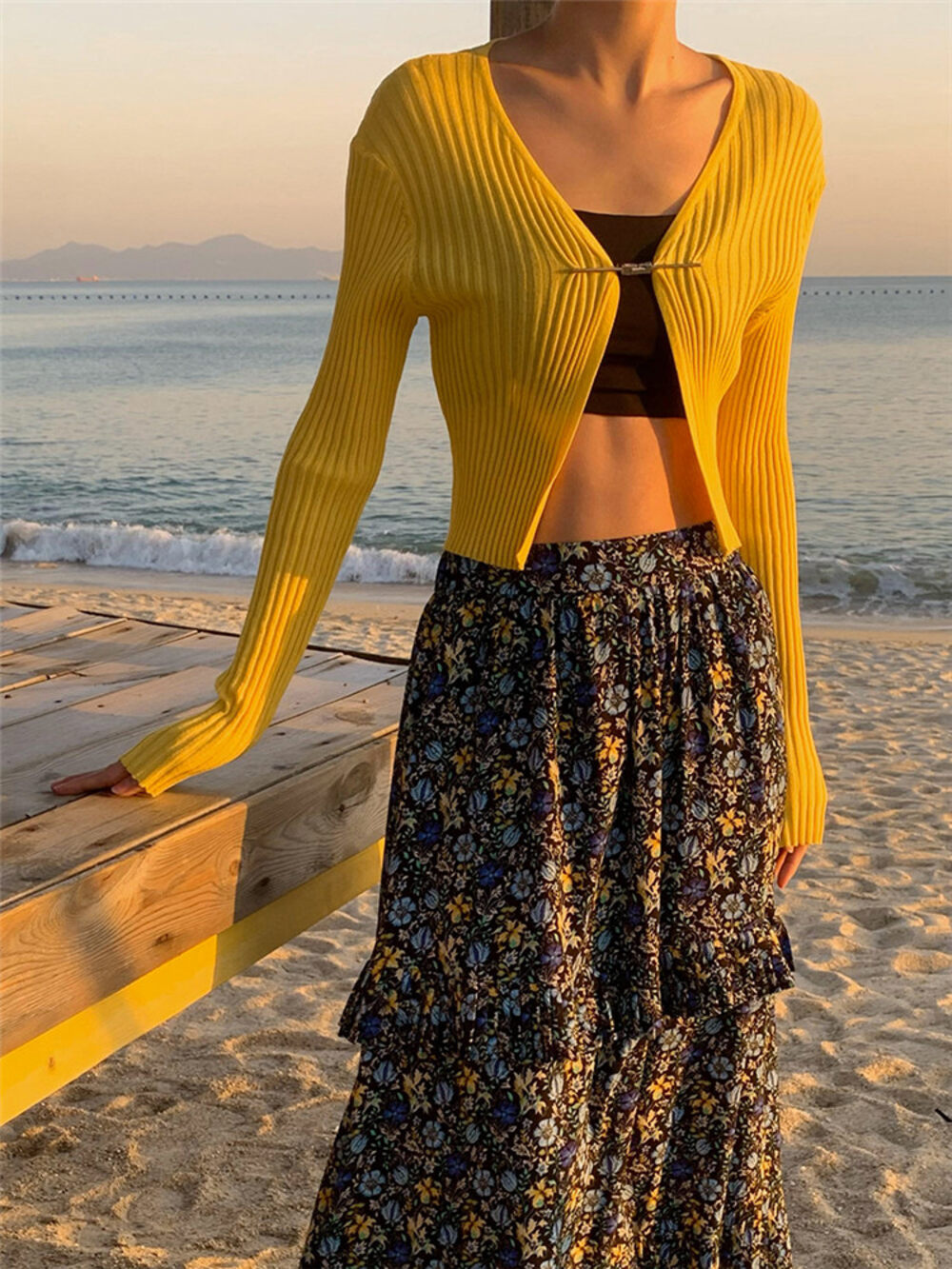 【NEIHE】Simple all-match solid color comfortable knitted cardigan 9067