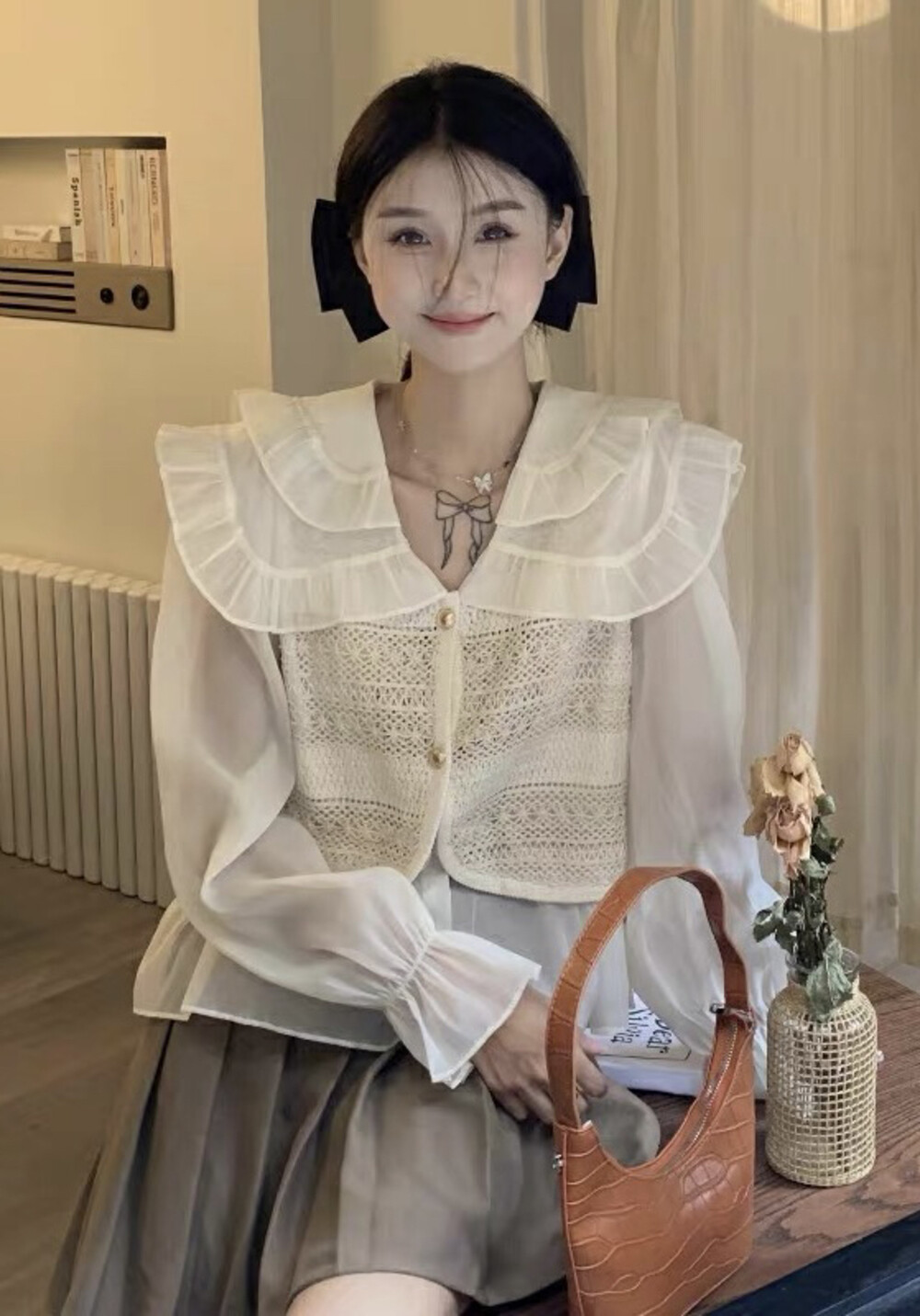 New for winter!【JH】Internet celebrity doll with fake collar and two small shirts 43158# PCZ