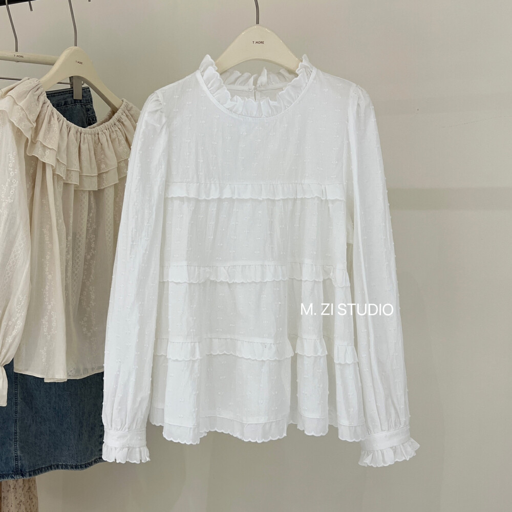 【M.ZI STUDIO】Cotton shirt (sweet collar shirt) 15282# HBX