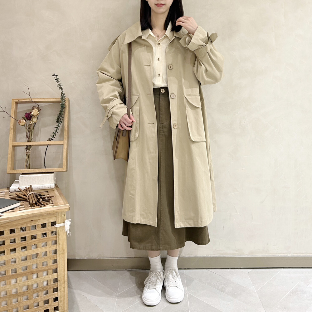 2023 early spring new style! [I LOOK] Japanese casual mid-length windbreaker 32055# PCZ