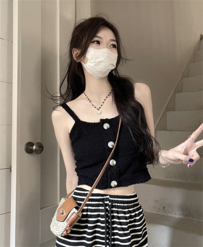 Real price real shot Yafeng suspenders wear vest women's summer outside wear inside wear knitted bottoming clothes slimming tops