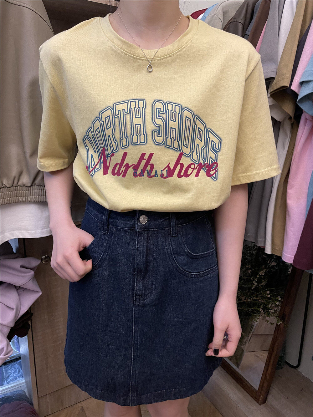 【RICH PAPA】Letter simple print round neck short-sleeved T-shirt 31T542# ZXX