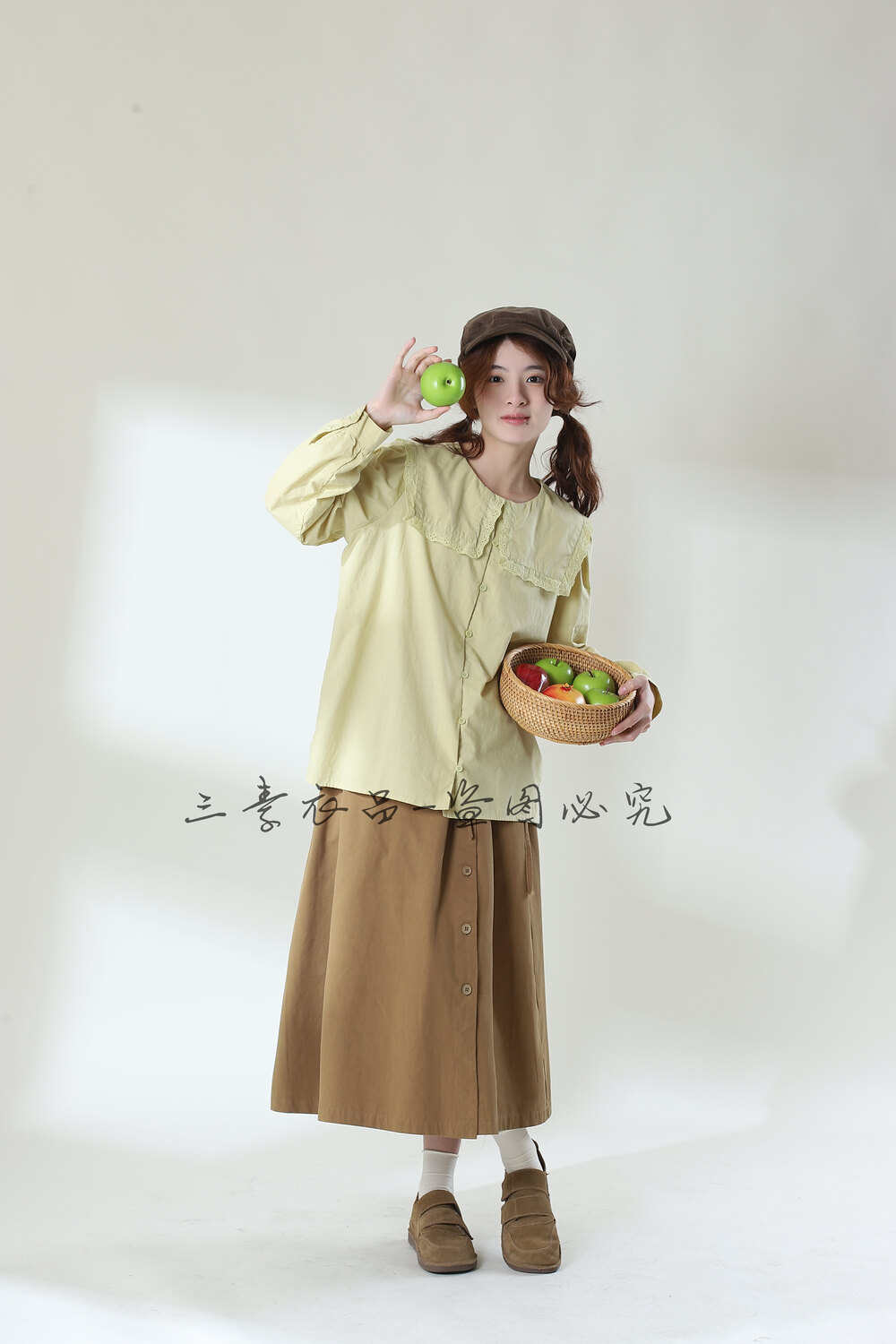 [Sansu Clothing Original] Simple Temperament Retro Art Lapel Shirt 170018