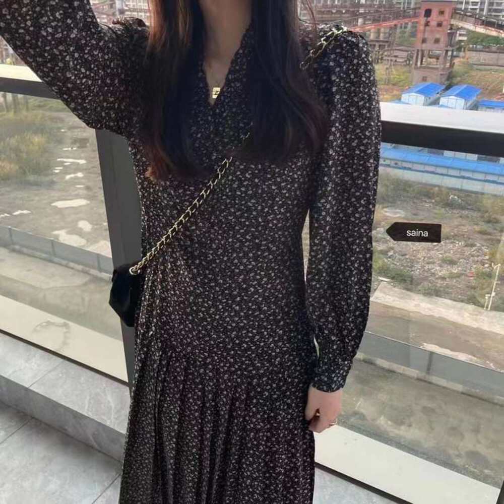 2023 early spring new! 【SAINA FASHION】Floral sweet and gentle all-match dress Q078# CLS