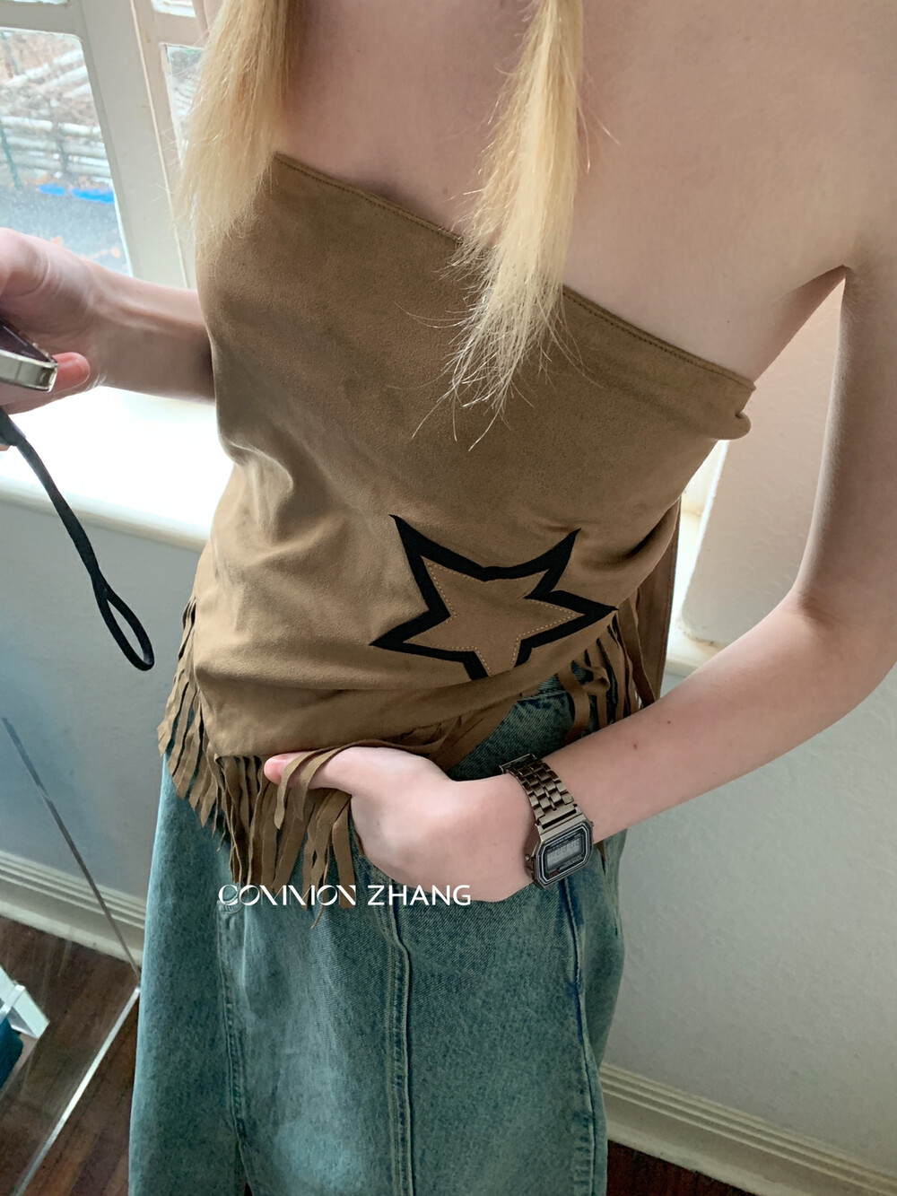 【CZ ZHANG】Fashion punk vest/sling 63175# ZXL