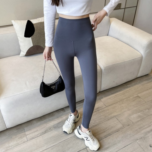 Real shot Ant waist sharkskin trousers women's barbie pants fitness pants tight belly and hip lifting leggings yoga pants