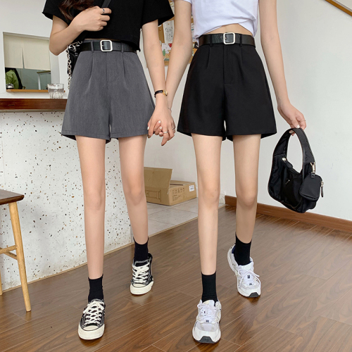 2023 New Korean Style High Waist Slim Versatile Suit Shorts Loose Wide Leg Pants for Women