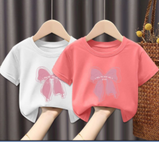 Summer children's short-sleeved T-shirt 2023 new foreign style boys and girls bottoming shirt baby top trend