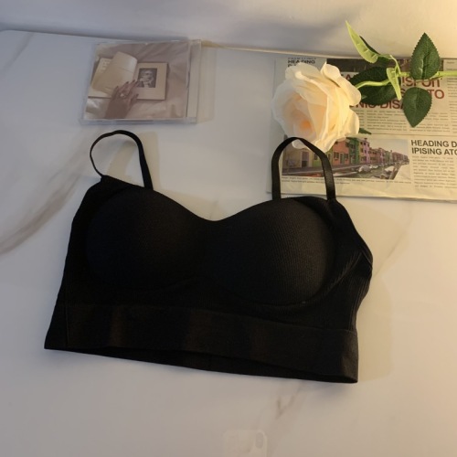 Real shot real price Korean version of the sling underwear with a bottoming anti-light wrapping chest beautiful back bra integrated fixed cup tube top