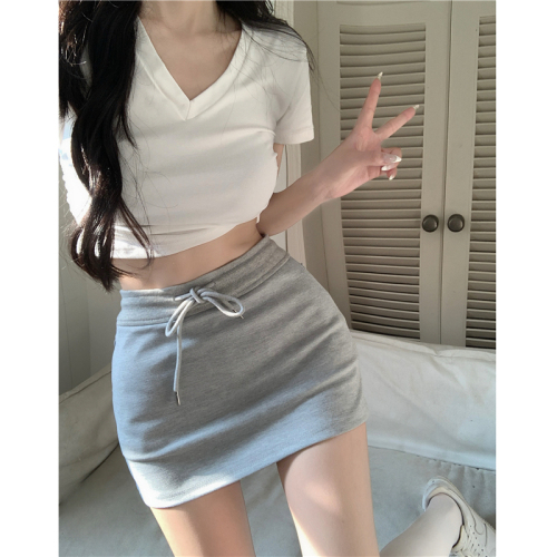 Real price~Casual sports short skirt female 2023 summer new all-match thin A-line bag skirt skirt culottes