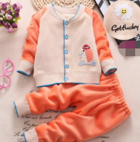 Baby Spring Autumn Winter Coat Infant Children's Clothes Boys and Girls Fleece Cardigan Sweater Children's Autumn Tops Suit