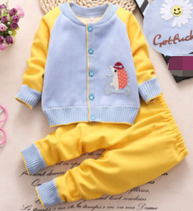 Baby Spring Autumn Winter Coat Infant Children's Clothes Boys and Girls Fleece Cardigan Sweater Children's Autumn Tops Suit