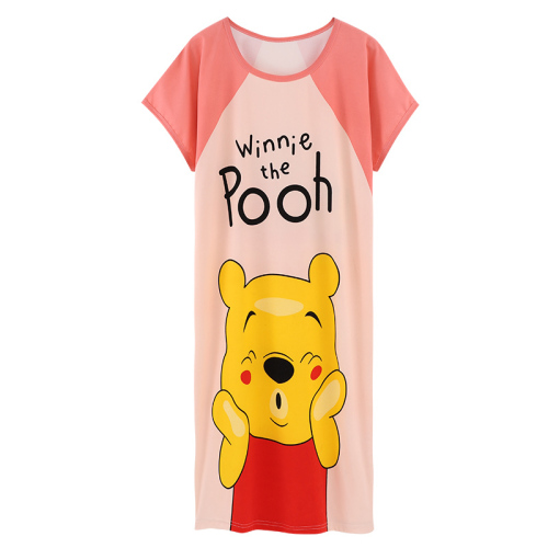  new summer pajamas loose plus fat plus nightdress cartoon pregnant women slim dress