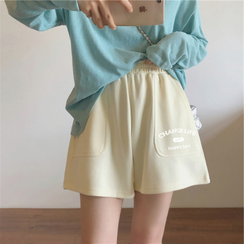 High-quality/65 Zhudi/casual sports a-line shorts summer new high-waist hot pants wide-leg drape shorts