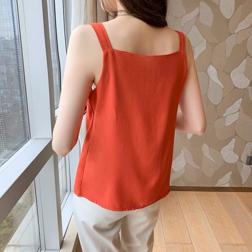 Real time short tank top for women with small suspenders for summer bottoms for women with pure sexy square neck ins top trend