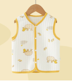 Baby vest spring, autumn and winter new outerwear warm boys and girls pure cotton thin waistcoat baby vest waistcoat