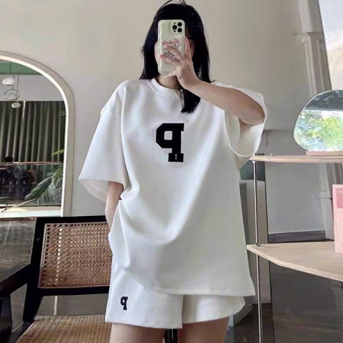 Short-sleeved shorts sportswear suit female summer thin student Korean version loose cool cool style all-match casual two-piece suit
