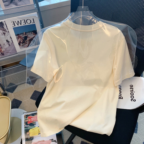 New 6535 cotton summer Hong Kong style printed T-shirt