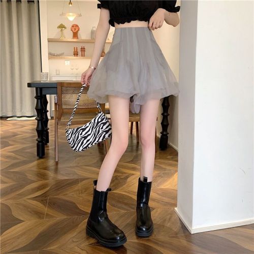 Premium Short Skirt Spicy Girl A-line Half Skirt Children's Inns Super Immortal Student Puffy Pleated Skirt Quick Drying Shorts Women Summer