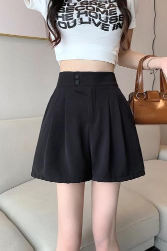 Real price real price 2023 new high-waist suit with a sense of drape, thin and long legs, casual wide-leg shorts