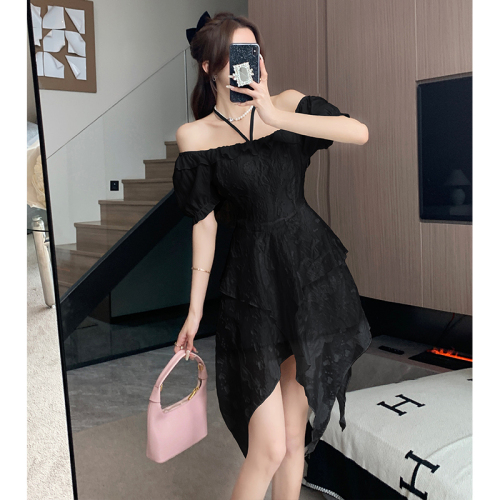 A Midsummer Night's Dream～French Tea Break Design Slim Waist Slimming Irregular Dress Slimming Fairy Dress Vacation