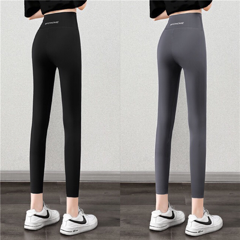 Real shot no price reduction shark pants letter high waist leggings outerwear tight feet pants female barbie pants yoga pants