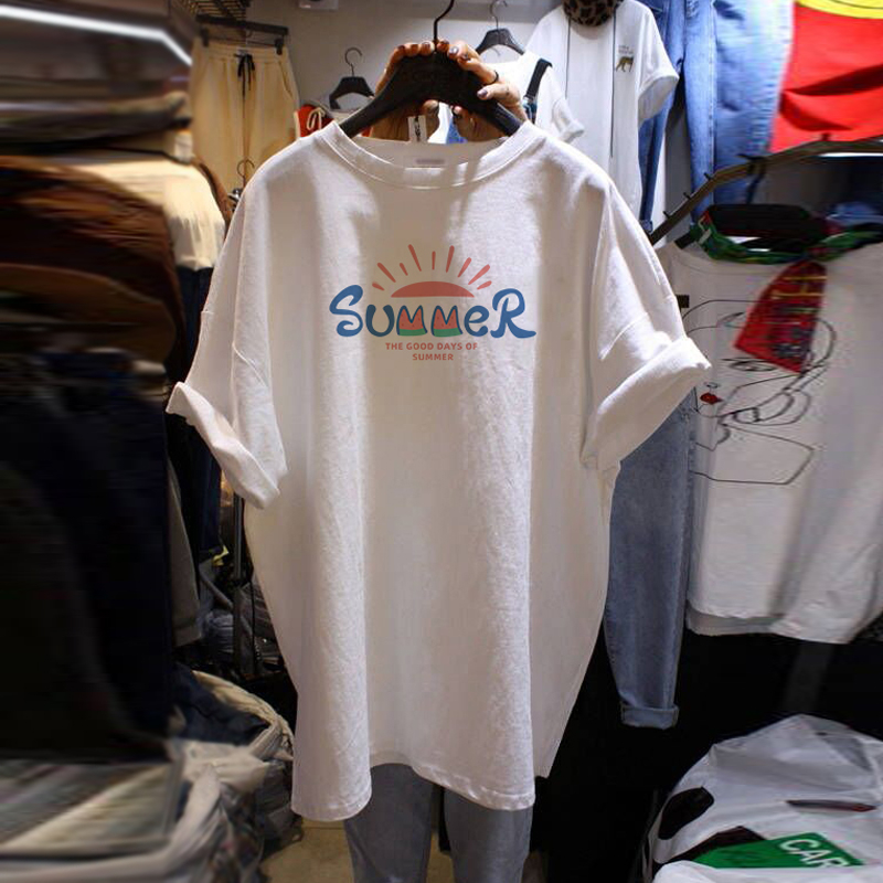 Cotton Rib Collar Back Wrap Collar Dropped Shoulders New T-shirt Versatile Women's Clothing