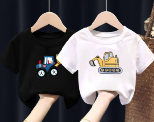 Cotton boy short-sleeved T-shirt summer 2023 new handsome children's summer t-shirt male middle-aged and big boy baby top trend